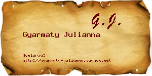 Gyarmaty Julianna névjegykártya